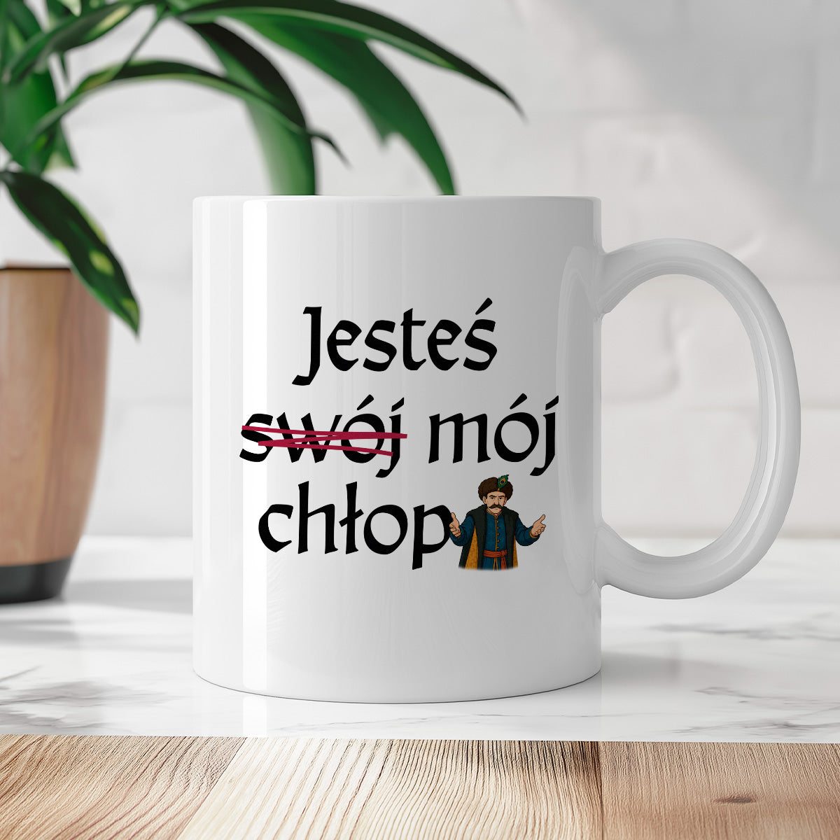 Kubek z nadrukiem "Jesteś (swój) mój chłop" v2