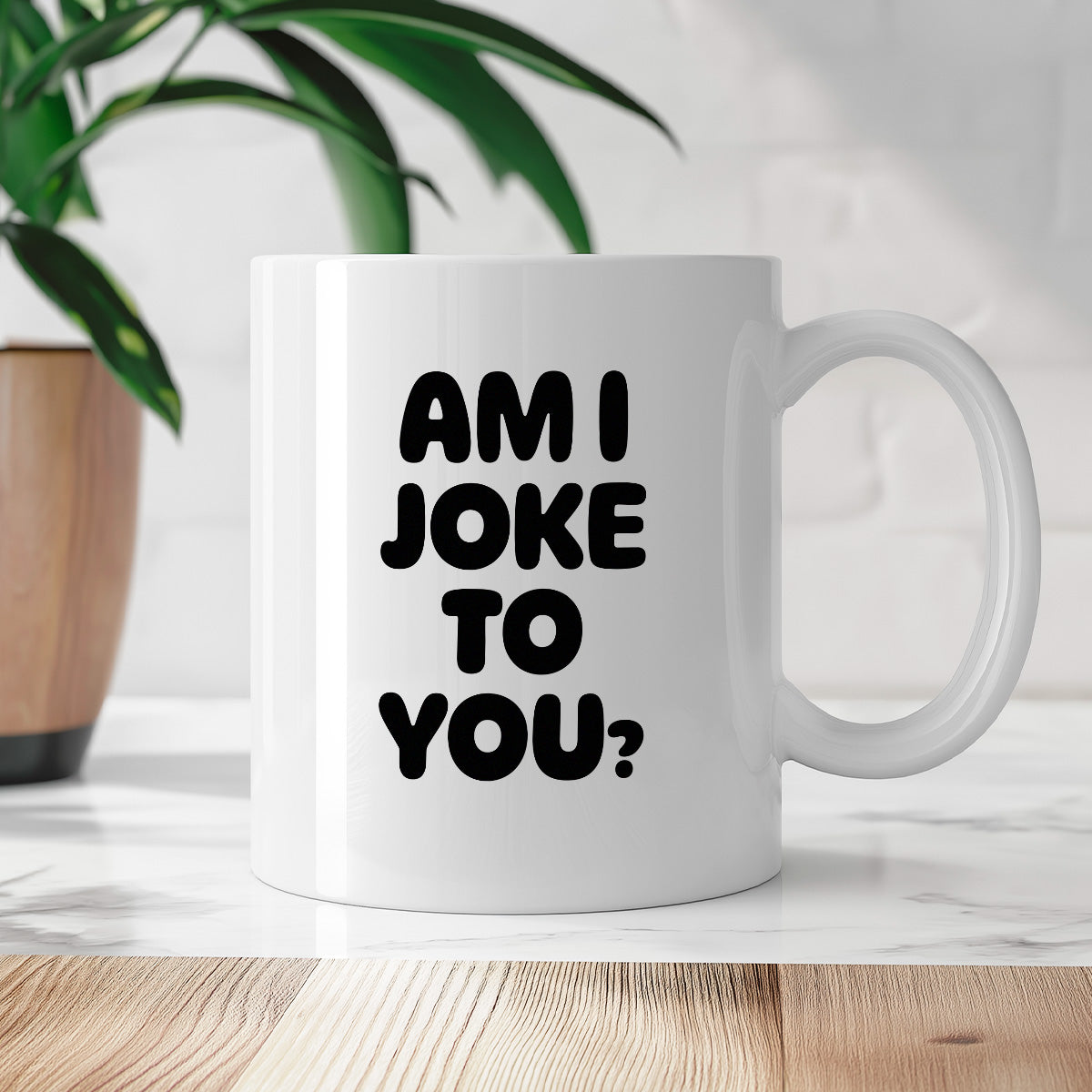 Kubek z nadrukiem - "AM I JOKE TO YOU?"