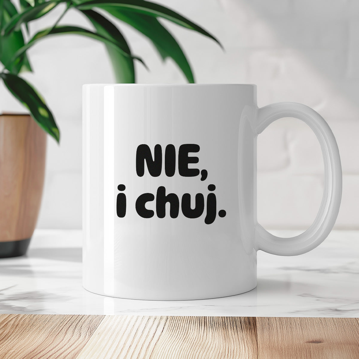 Kubek z nadrukiem - "NIE, i chuj."