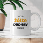 Kubek z nadrukiem - "PROUD żółte papiery OWNER"