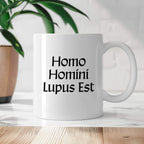 Kubek z nadrukiem "Homo Homini Lupus Est" v2