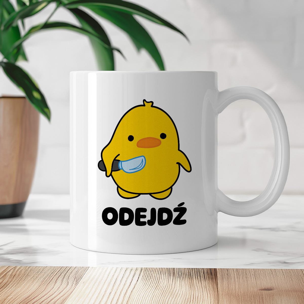 Kubek z nadrukiem - "Odejdź"