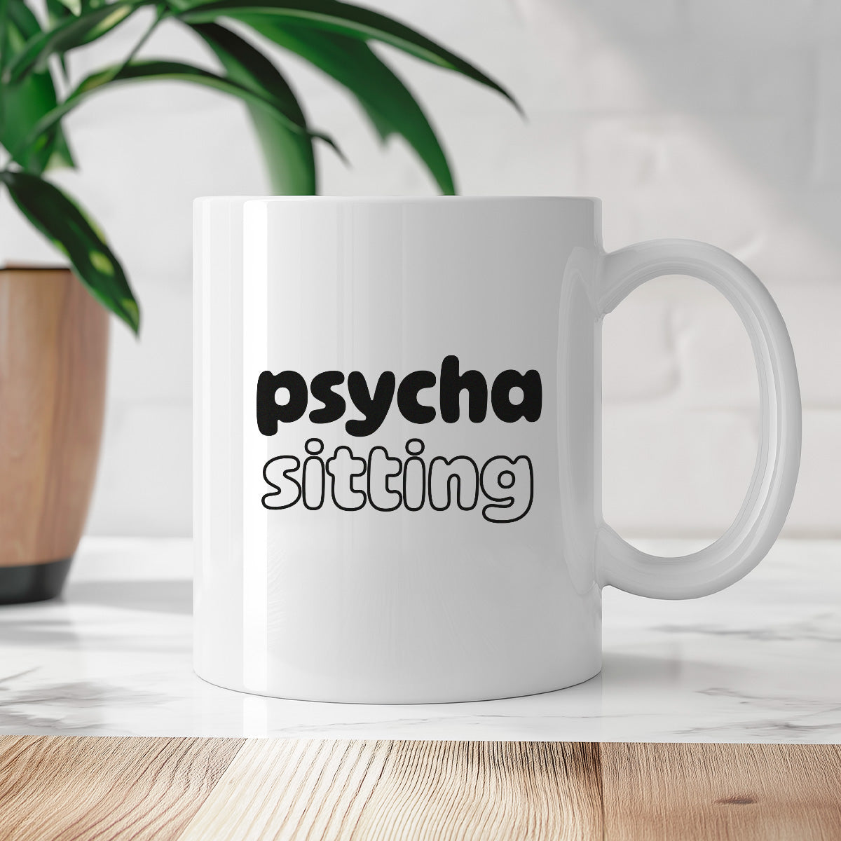 Kubek z nadrukiem - "Psycha sitting"