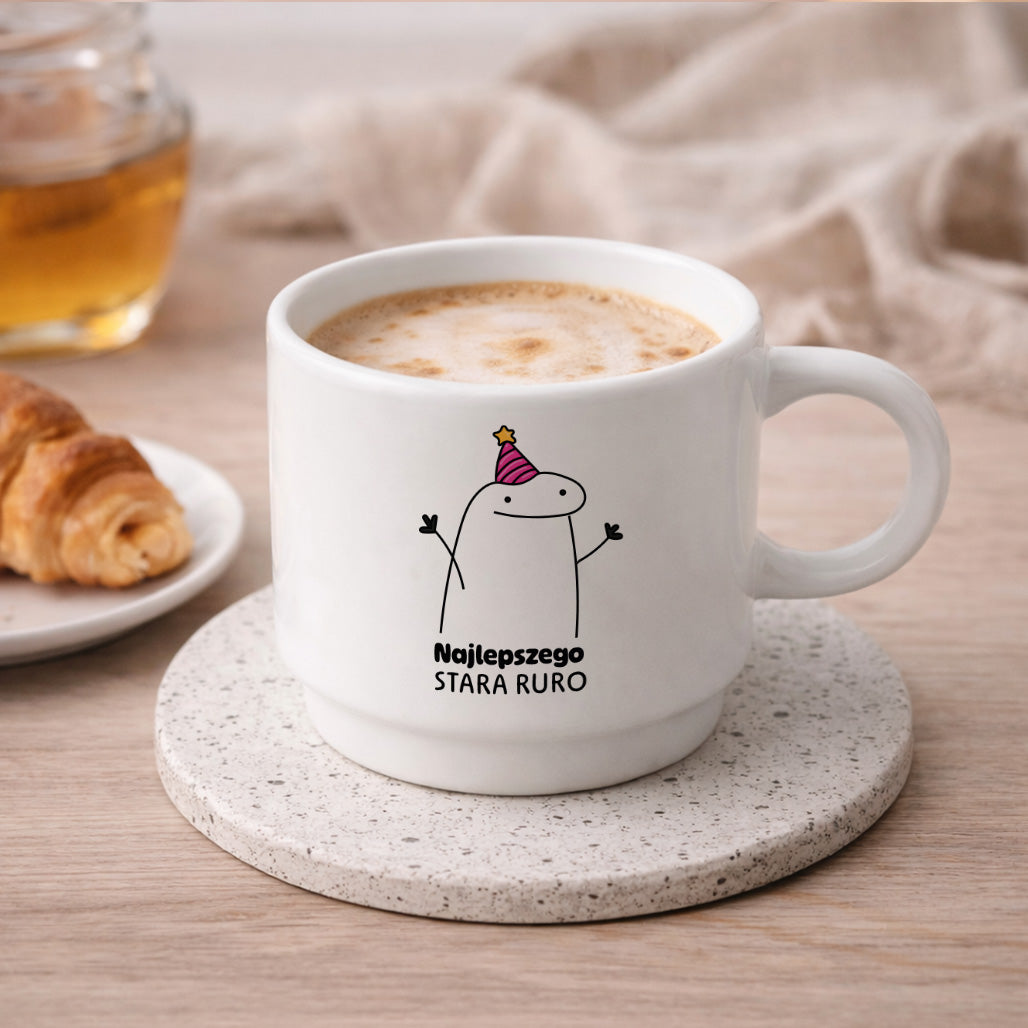 Filiżanka 250 ml z nadrukiem "Najlepszego stara ruro"