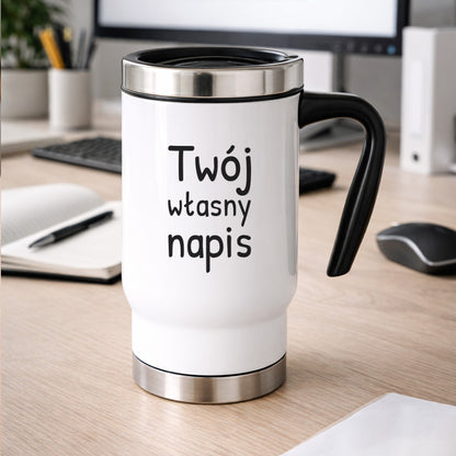 Kubek termiczny COMFORT 480 ml z własnym napisem - I