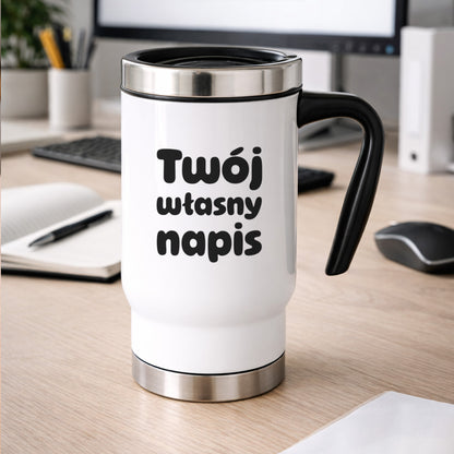 Kubek termiczny COMFORT 480 ml z własnym napisem - II (czarny)