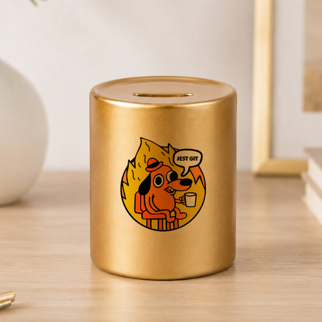 SKARBONKA ceramiczna z nadrukiem "jest git"