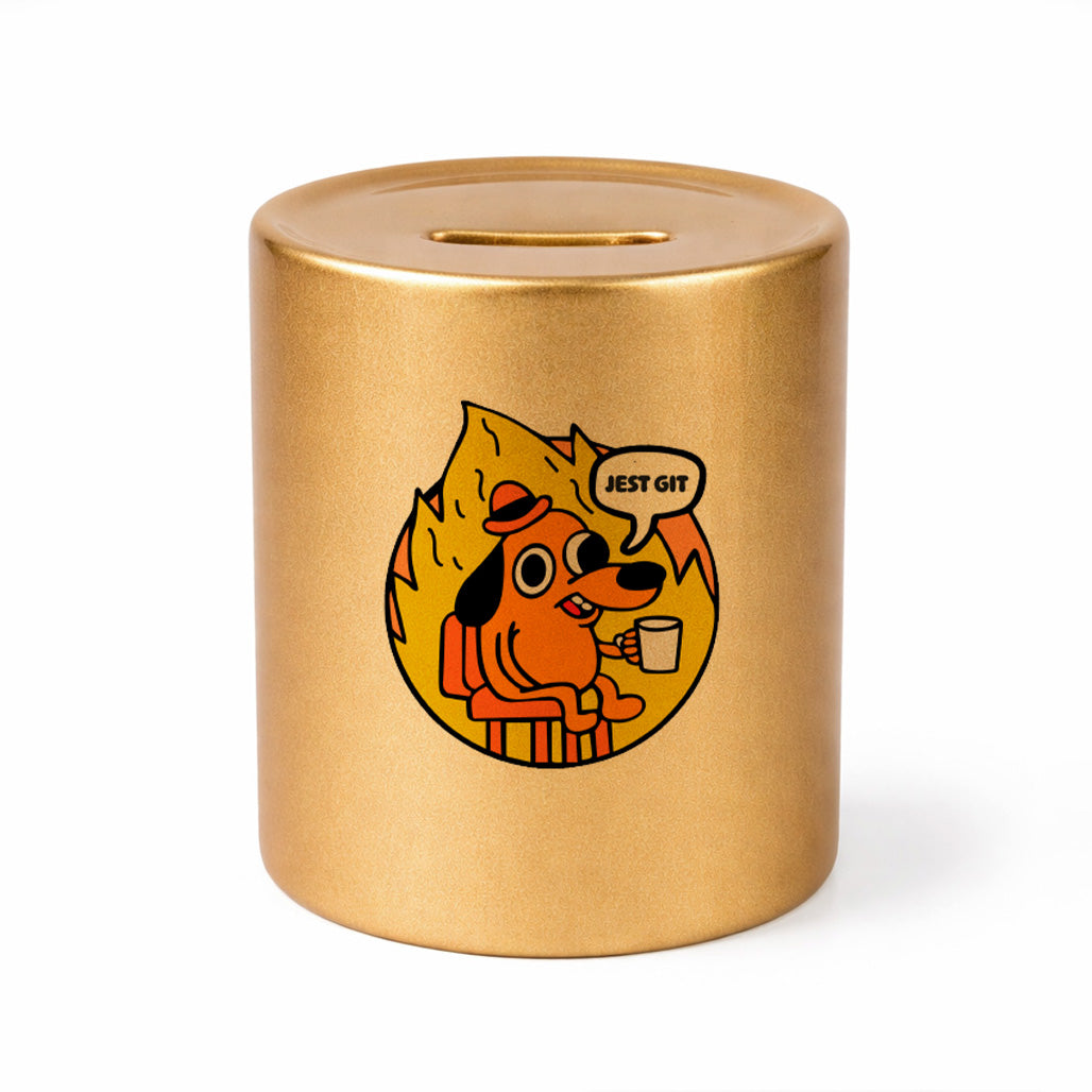 SKARBONKA ceramiczna z nadrukiem "jest git"