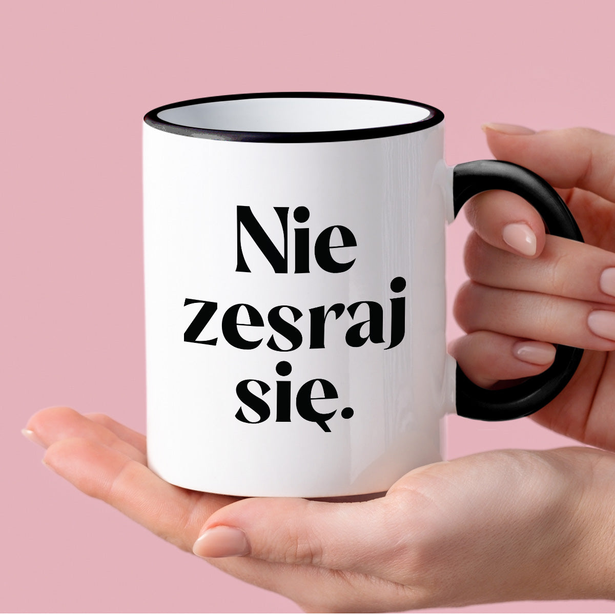 Kubek z nadrukiem "Nie zesraj się!" 330 ml