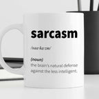 Kubek z nadrukiem "Sarcasm (noun) - vocabulary"