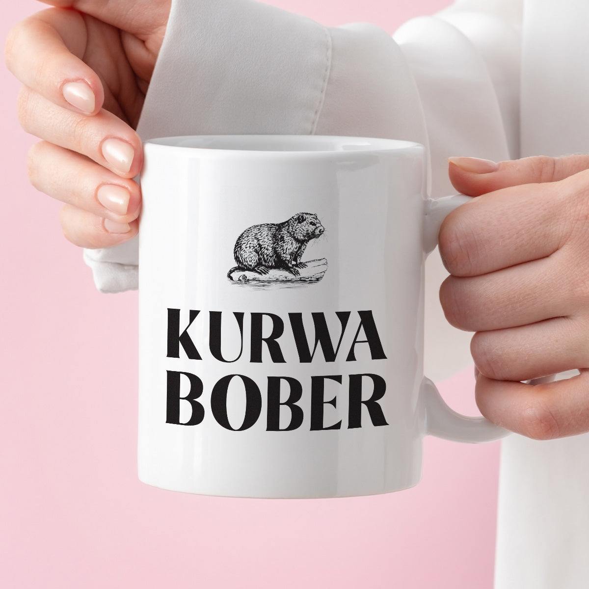 Kubek z nadrukiem "KURWA BOBER" 330 ml