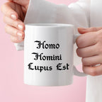 Kubek z nadrukiem "Homo Homini Lupus Est" 1670/20