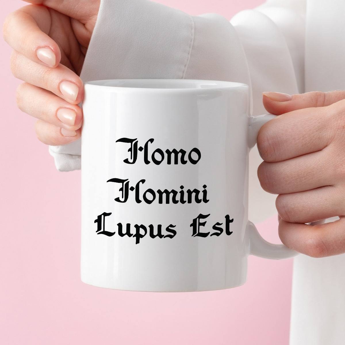 Kubek z nadrukiem "Homo Homini Lupus Est" 1670/20