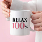 Kubek z nadrukiem "RELAX 100%"