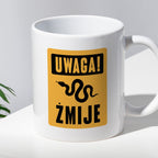 Kubek z nadrukiem "UWAGA! ŻMIJE"
