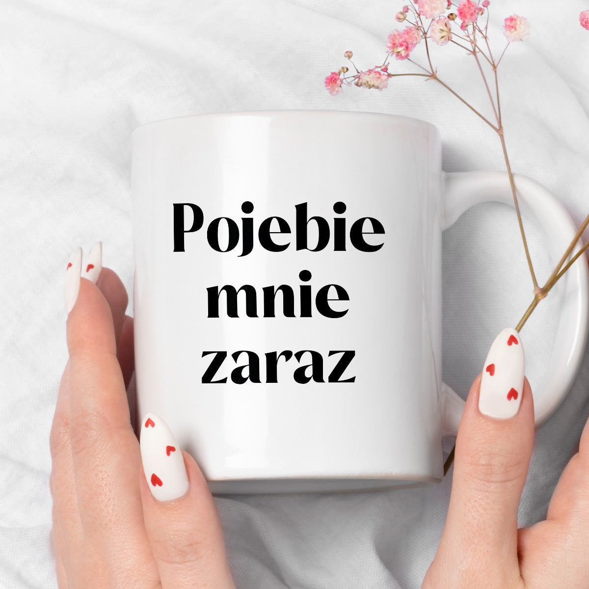 Kubek z nadrukiem "Pojebie mnie zaraz" 330 ml