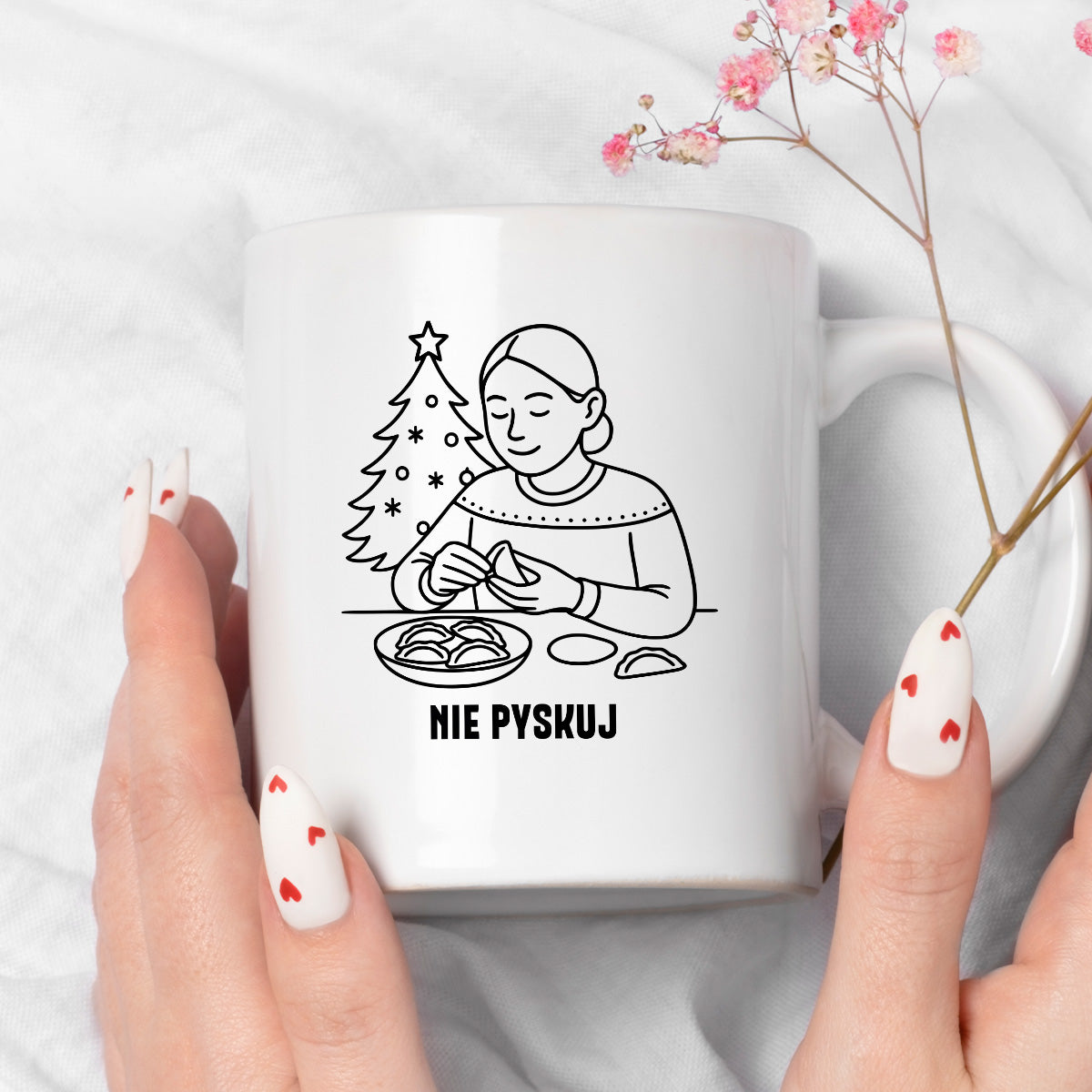 Kubek świąteczny z cytatem MAMY - "Nie pyskuj"