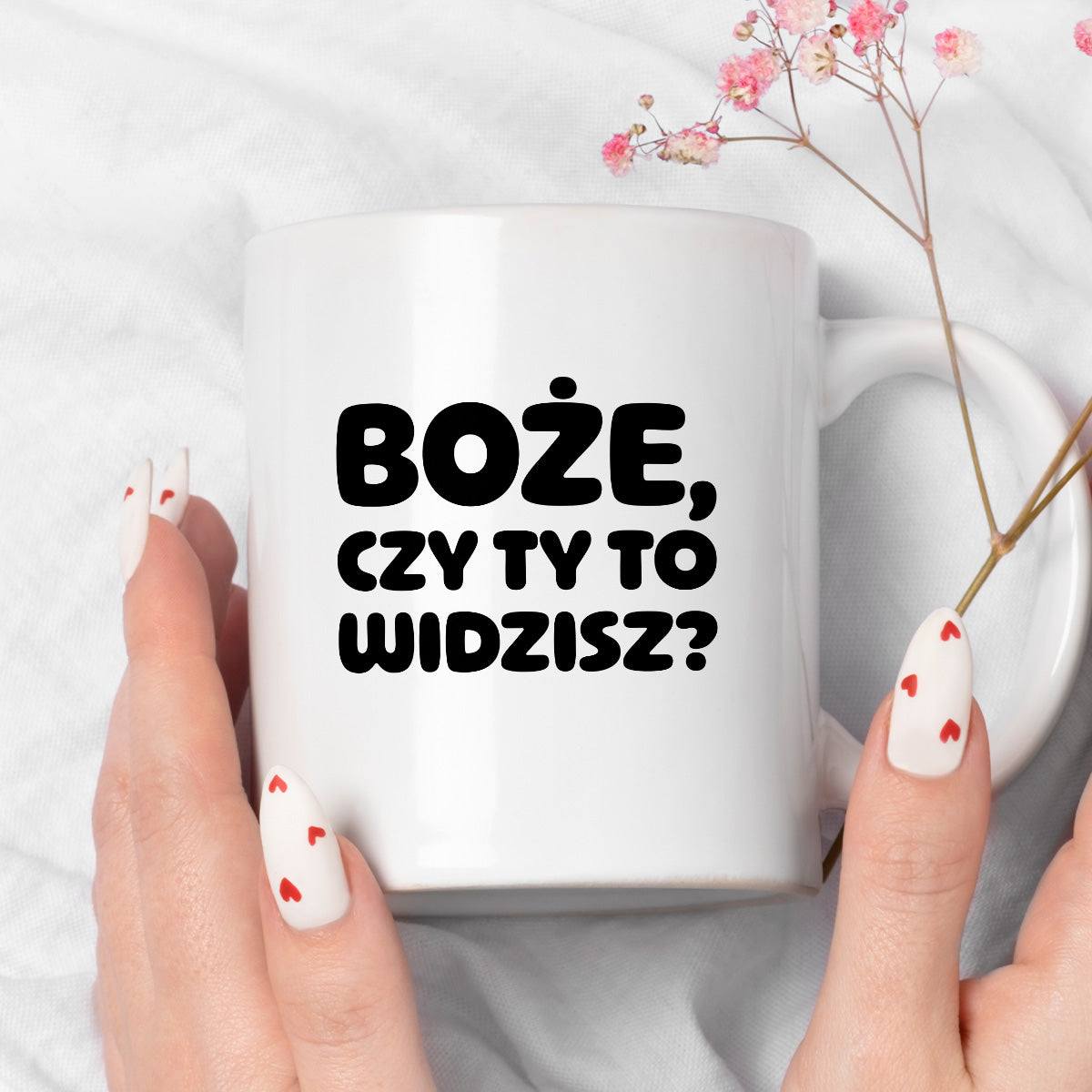 Kubek z nadrukiem "Boże, czy Ty to widzisz?"