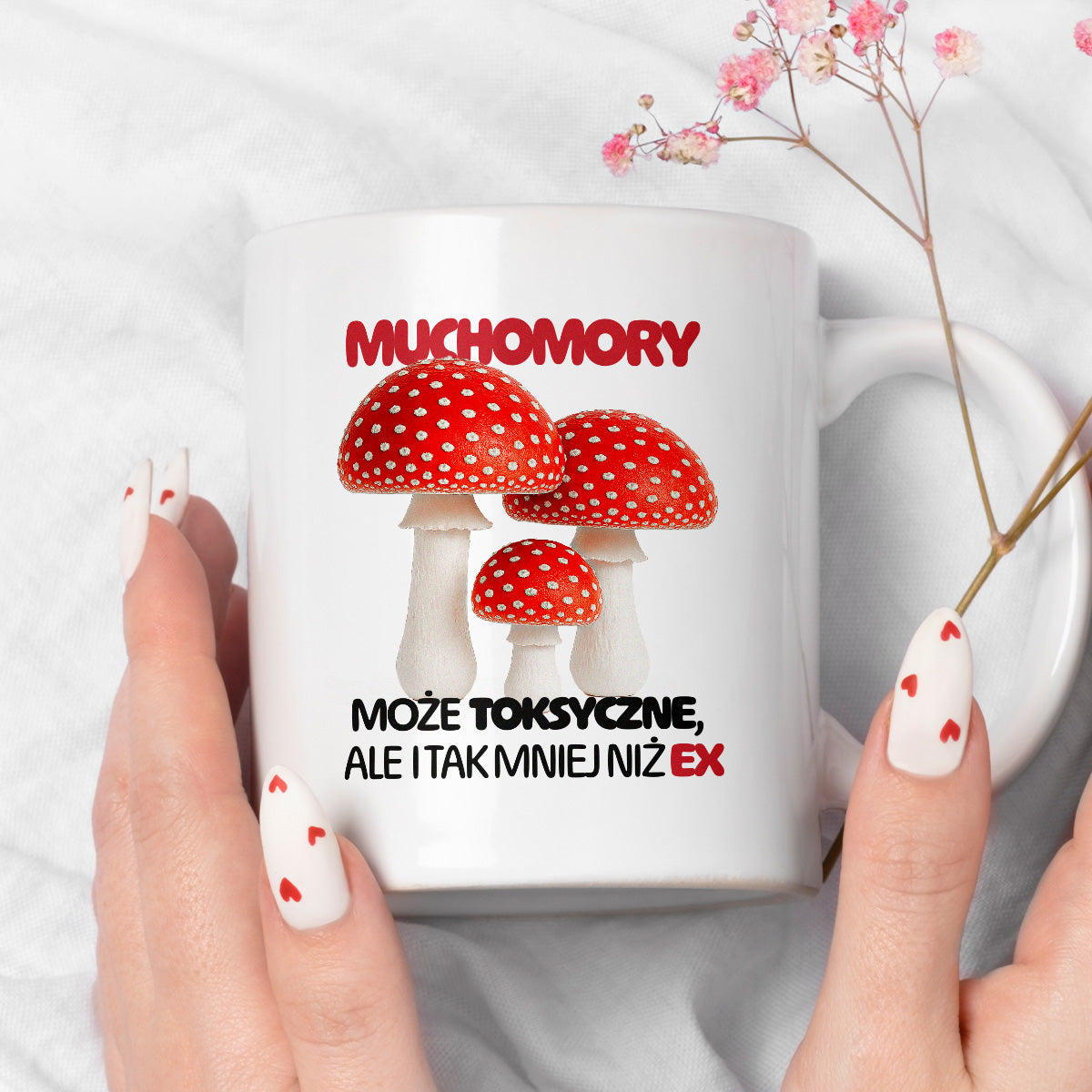 Kubek z nadrukiem "Muchomory"