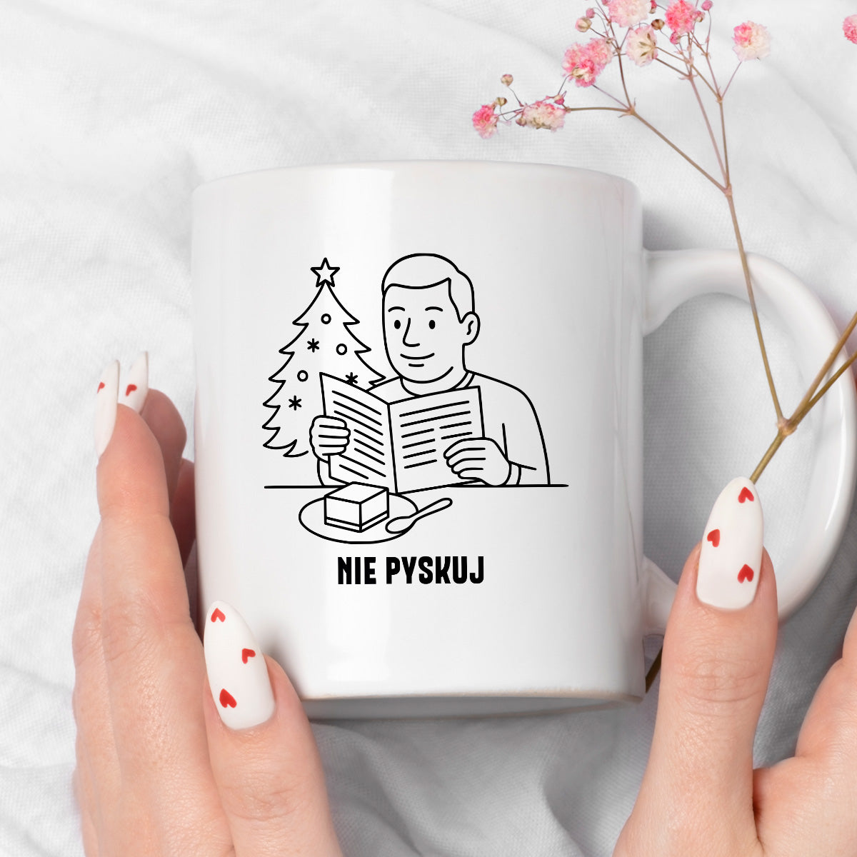 Kubek świąteczny z cytatem TATY - "Nie pyskuj"