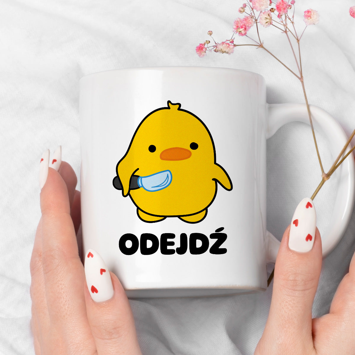 Kubek z nadrukiem - "Odejdź"