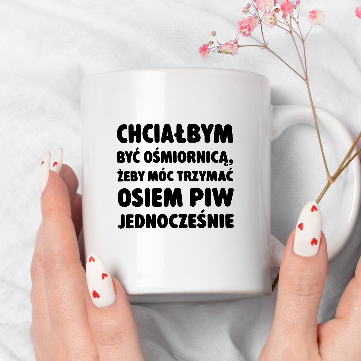 Kubek z nadrukiem - "Chciałbym być ośmiornicą"