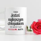 Kubek spersonalizowany z nadrukiem "Jesteś najlepszym chłopakiem (nie 
