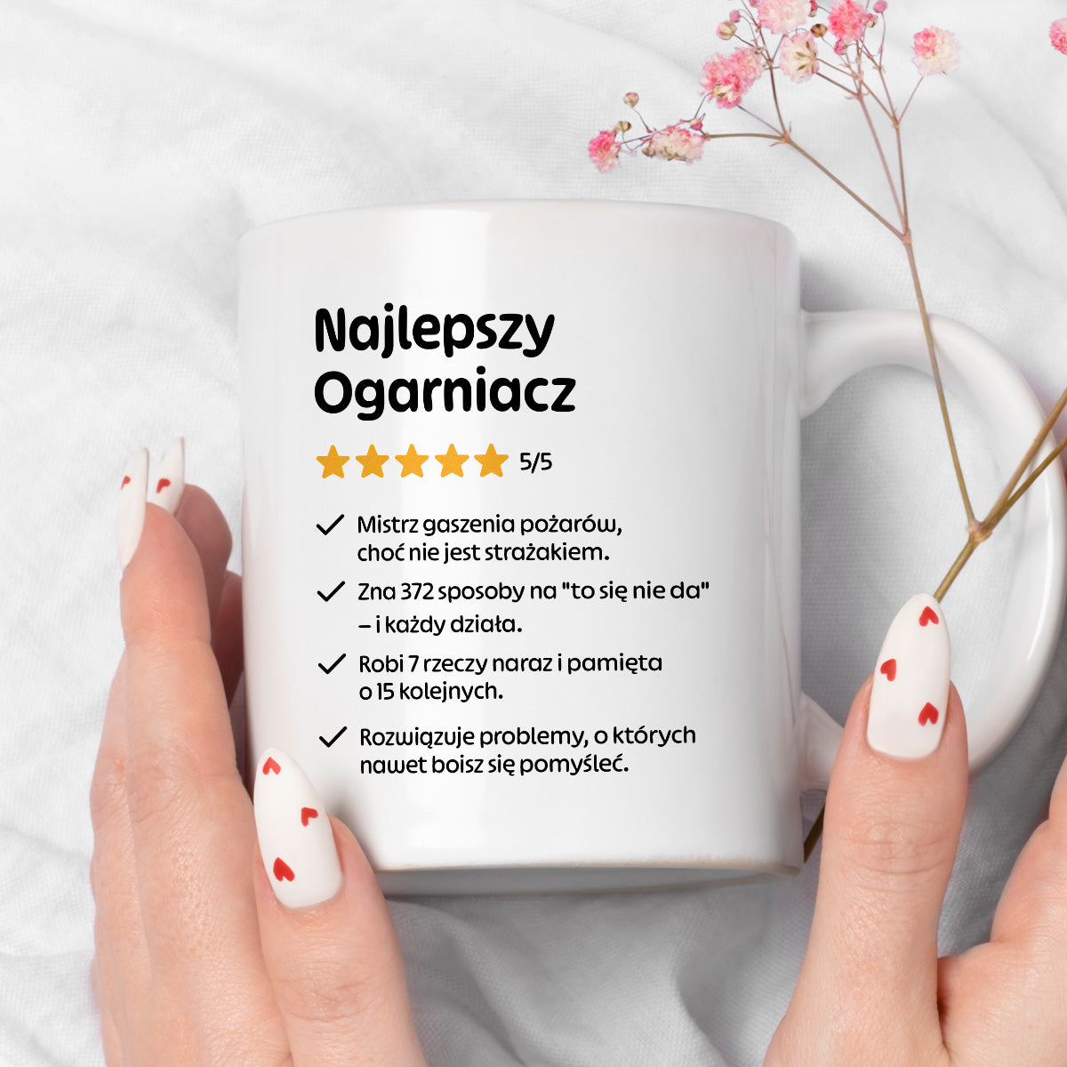 Kubek z nadrukiem "Najlepszy Ogarniacz"