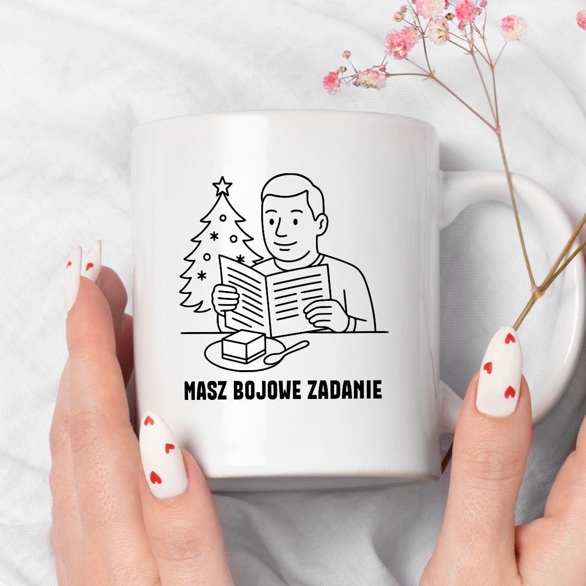 Kubek świąteczny z cytatem TATY - "Masz bojowe zadanie"