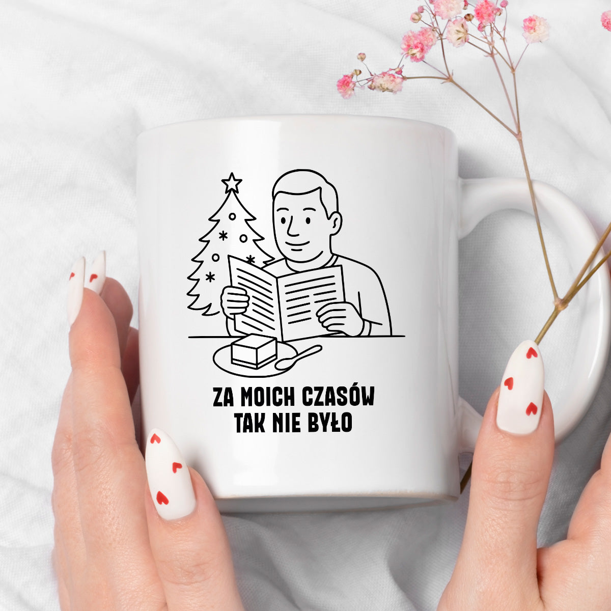 Kubek świąteczny z cytatem TATY - "Za moich czasów tak nie było"