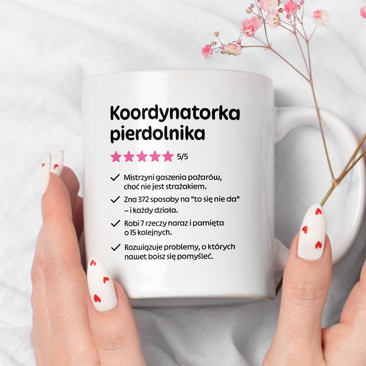 Kubek z nadrukiem "Koordynatorka pierdolnika"