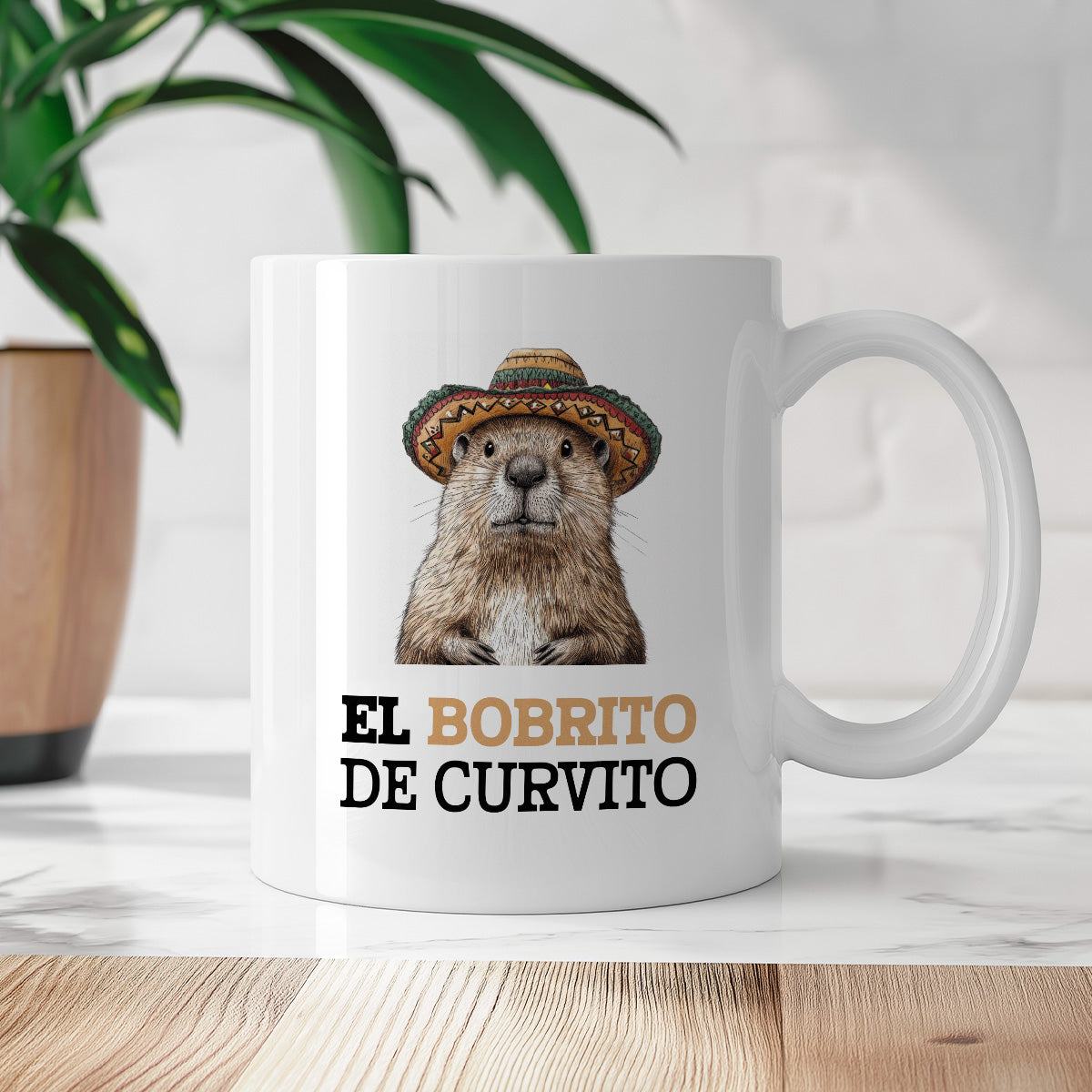 Kubek z nadrukiem "El bobrito de curvito"