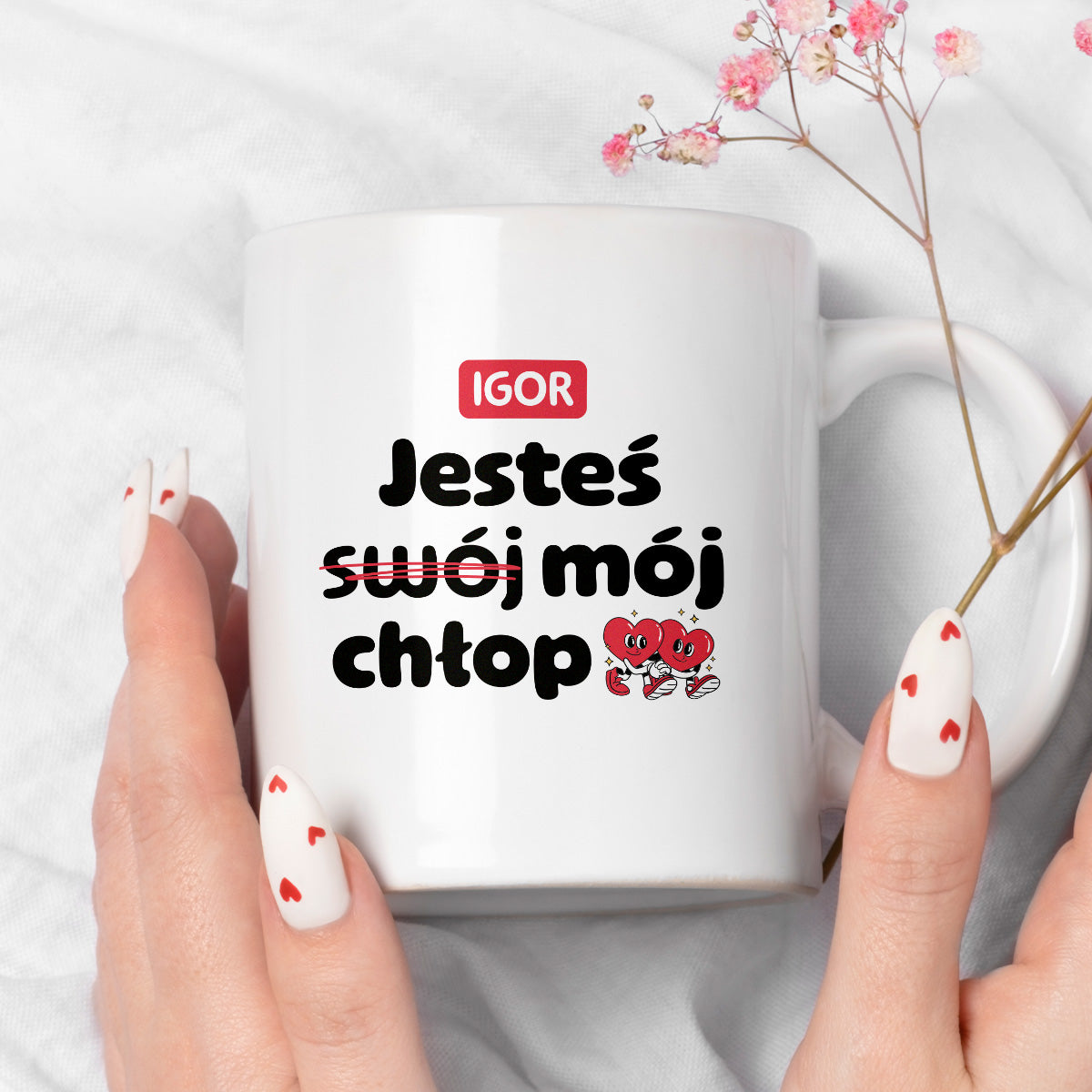 Kubek z IMIENIEM "Jesteś (swój) mój chłop" I