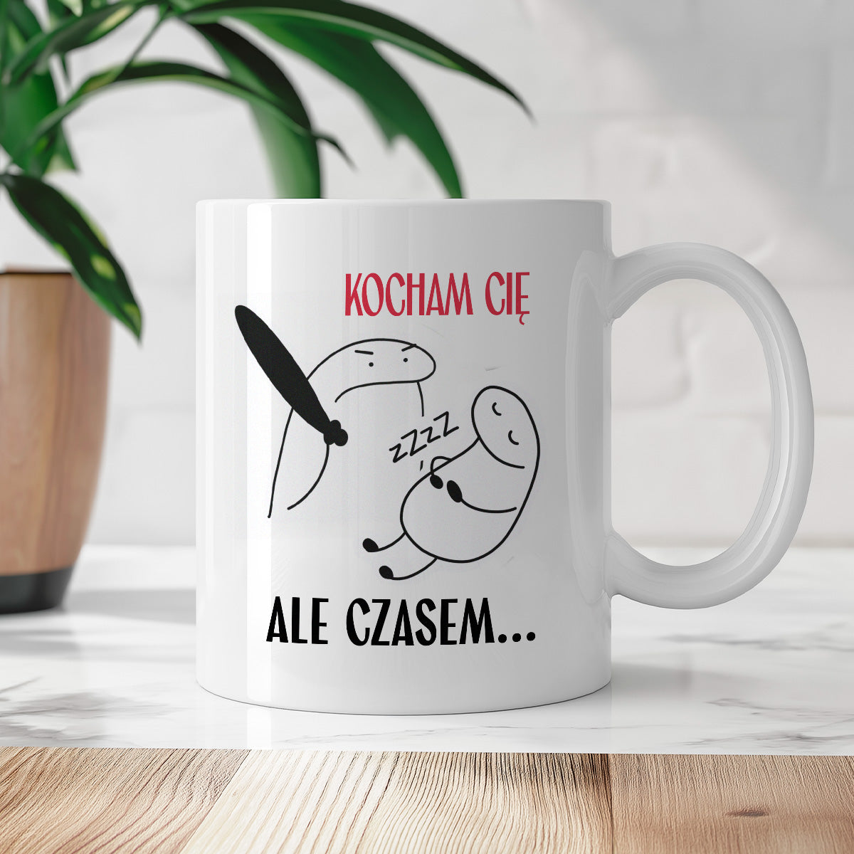 Kubek z nadrukiem "Kocham Cię, ale czasem..." - WALENTYNKI