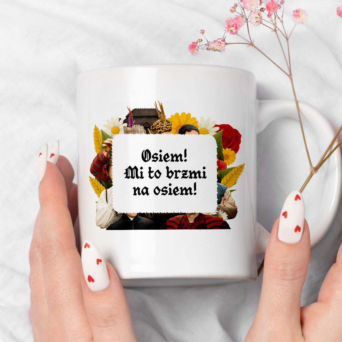 Kubek z nadrukiem "Osiem! Mi to brzmi na osiem!" NOWE 1670