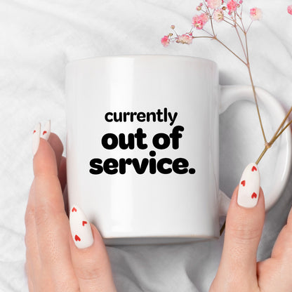 Kubek z nadrukiem - "currently out of service"