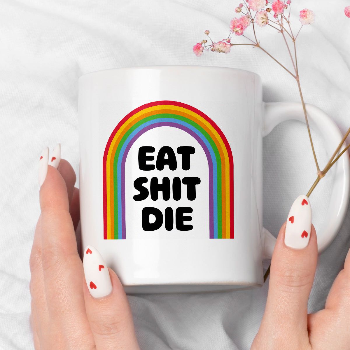 Kubek z nadrukiem "EAT SHIT DIE"