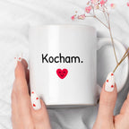Kubek z nadrukiem - "Kocham."