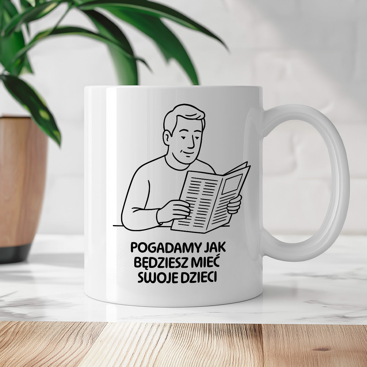 Kubek z nadrukiem "Pogadamy jak będziesz mieć swoje dzieci" - Cytaty TATY - DZIEŃ TATY