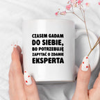 Kubek z nadrukiem - "Czasem gadam do siebie"
