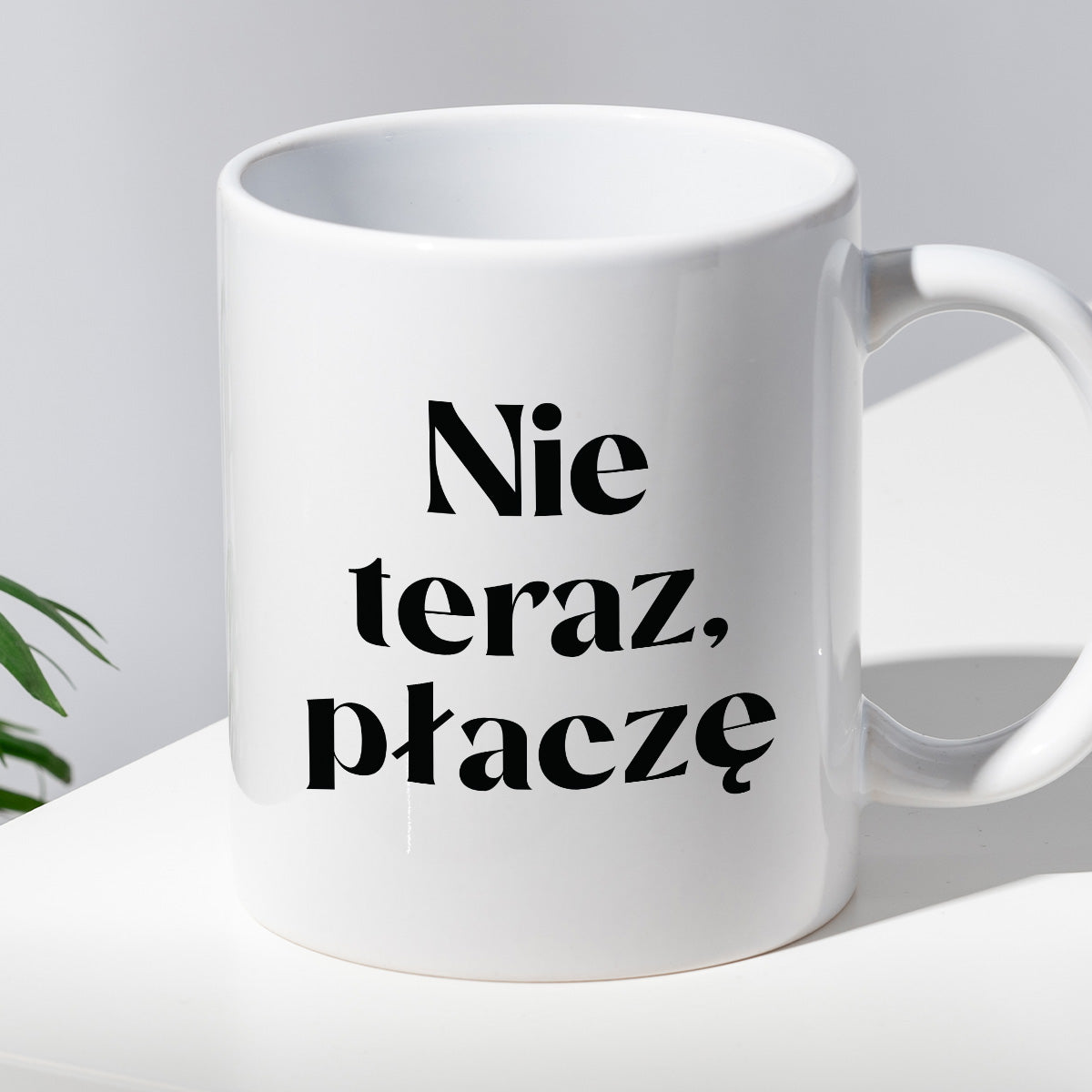 Kubek z nadrukiem "Nie teraz, płaczę"