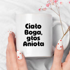 Kubek z nadrukiem "Ciało Boga, głos Anioła"