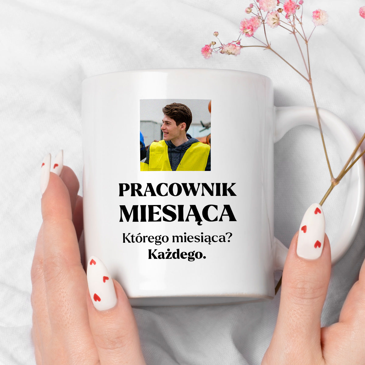 Kubek z nadrukiem - "Pracownik miesiąca ze zdjęciem"