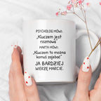 Kubek z nadrukiem - "Psycholog mówi" z IMIENIEM