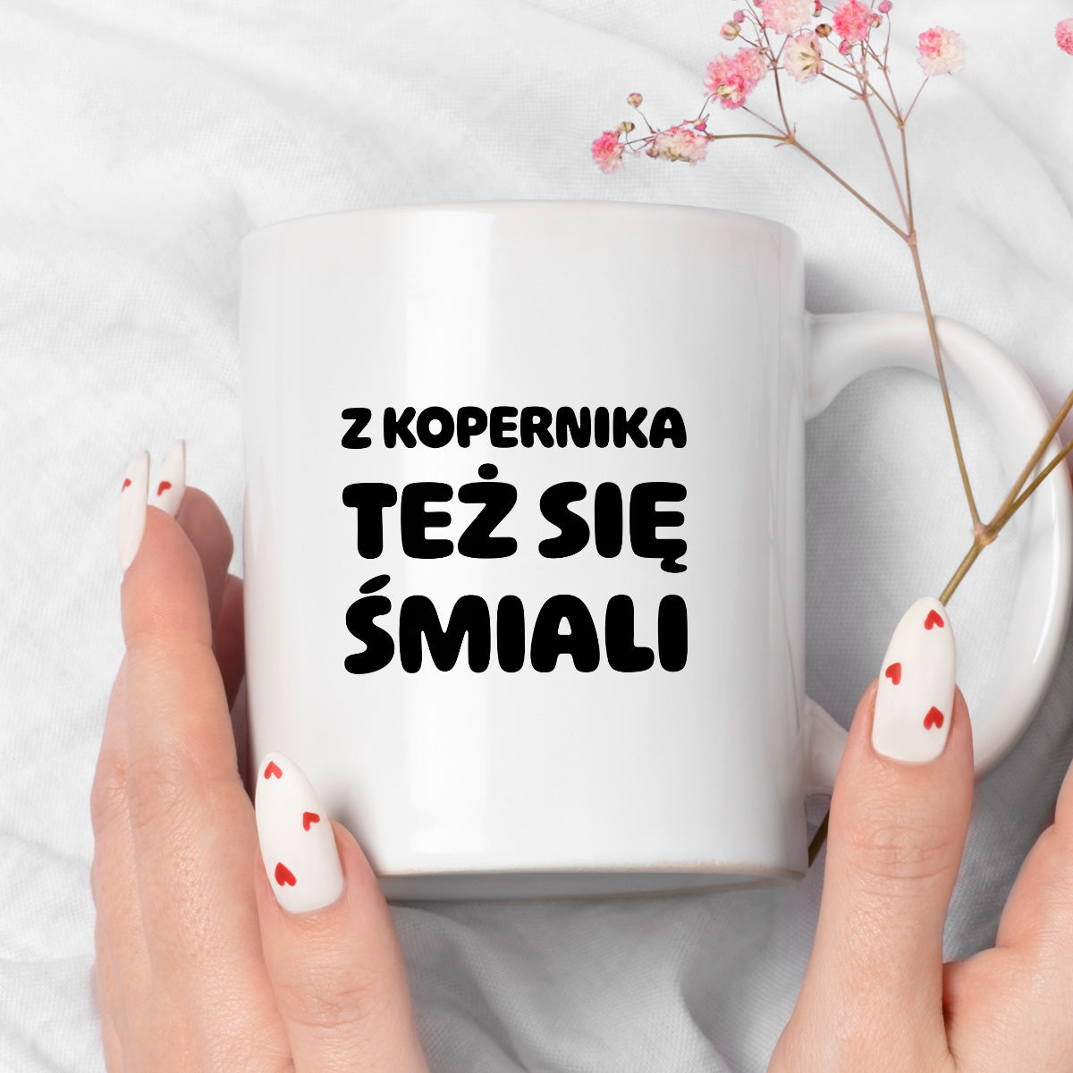 Kubek z nadrukiem - "Z Kopernika też się śmiali"