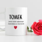 Kubek spersonalizowany z nadrukiem "Jesteś najlepszym, co znalazłam w 