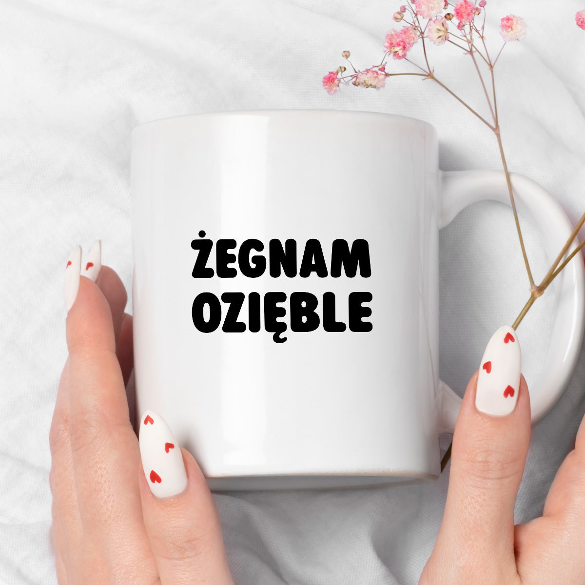 Kubek z nadrukiem - "Żegnam ozięble"