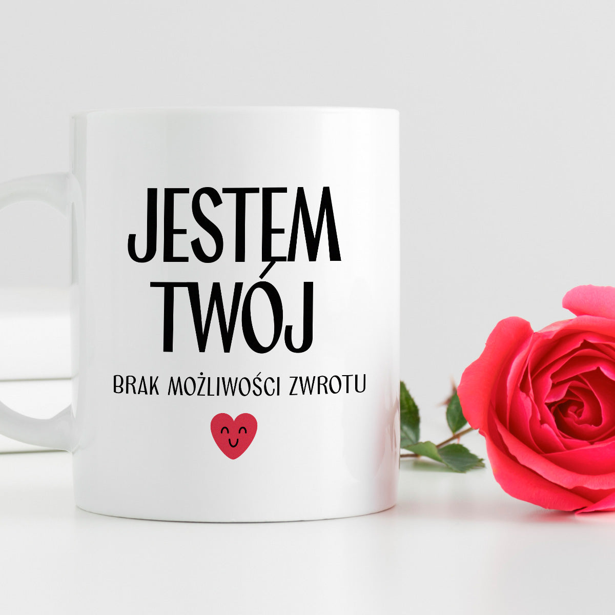 Kubek z nadrukiem "Jestem Twój - brak możliwości zwrotu" - WALENTYNKI - FB