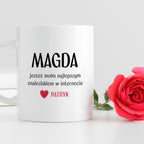Kubek spersonalizowany z nadrukiem "Jesteś moim najlepszym znaleziskie