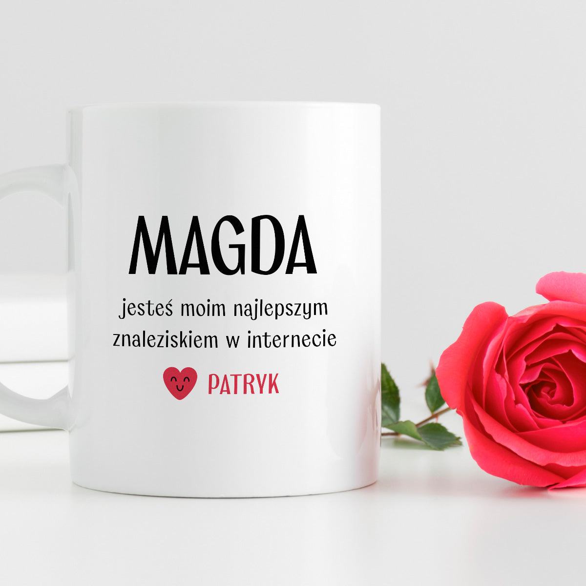 Kubek spersonalizowany z nadrukiem "Jesteś moim najlepszym znaleziskie